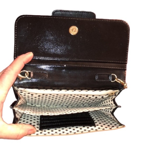 Steve Madden tan quilted black trim crossbody Faux Leather Fits My IPhone 8 Plus - Picture 6 of 13